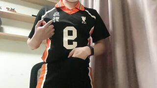 Haikyuu Kageyama Cosplay Pleasuring/teasing