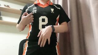 Haikyuu Kageyama Cosplay Pleasuring/teasing