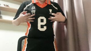 Haikyuu Kageyama Cosplay Pleasuring/teasing