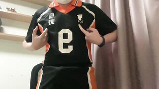 Haikyuu Kageyama Cosplay Pleasuring/teasing