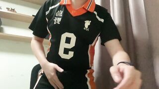 Haikyuu Kageyama Cosplay Pleasuring/teasing