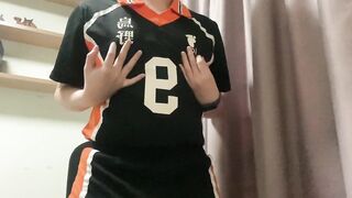 Haikyuu Kageyama Cosplay Pleasuring/teasing