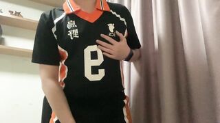 Haikyuu Kageyama Cosplay Pleasuring/teasing