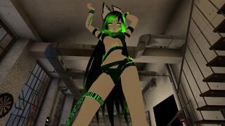 Cat Girl only in Ribbons Bondage gives Sexy Lap Dance Hump (POV)