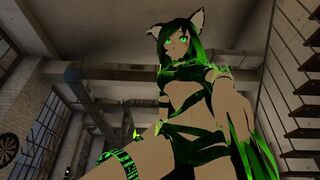 Cat Girl only in Ribbons Bondage gives Sexy Lap Dance Hump (POV)