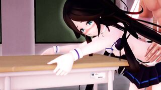 MMD 3d HENTAI 魁!! 罪袋学園!!　（主演：山風）