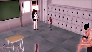 MMD 3d HENTAI 魁!! 罪袋学園!!　（主演：山風）