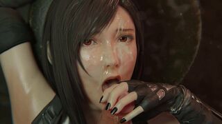 3D Compilation: Tifa Lockhart Deepthroad Hardcore Blowjob