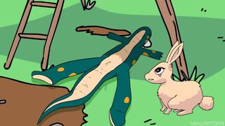 Furry Lizard Futa Porn Sex in the Woods with Bunnygirl Uwu