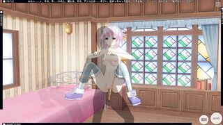 3D HENTAI Neptunia Fucks in the Room and Cums (Choujigen Game Neptune the Animation)