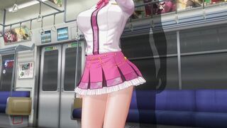 3D HENTAI Schoolgirl didn't Wear Panties on the Train (Part 1)