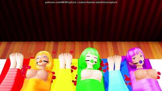 Wrapped in Lesbian Pride (Yuri Bondage Sex) - 3D MMD