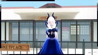 3D HENTAI Diabla Masturbates in Public