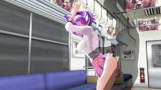 3D HENTAI Schoolgirl didn't Wear Panties on the Train (PART 2)