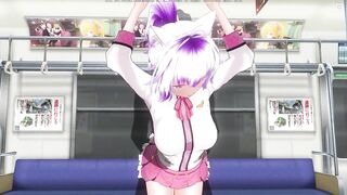 3D HENTAI Schoolgirl didn't Wear Panties on the Train (PART 2)