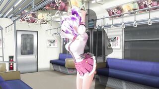 3D HENTAI Schoolgirl didn't Wear Panties on the Train (PART 2)