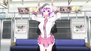 3D HENTAI Schoolgirl didn't Wear Panties on the Train (PART 2)