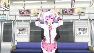 3D HENTAI Schoolgirl didn't Wear Panties on the Train (PART 2)