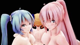 POV - two Hot Girl help you Fuck there Friend - MMD