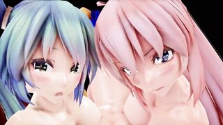 POV - two Hot Girl help you Fuck there Friend - MMD