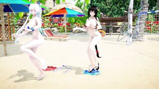 【MMD R-18 SEX DANCE】KANGXI, ILLUSTRIOUS INTENSE SEX ON THE BEACH SWEET HOT ASSS お尻の精子提供 [MMD]