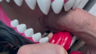 Razor Sharp Teeth CBT Blowjob