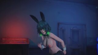 Mmd R18 Fubuki Bunny Suit Girl who is Anal Specialist