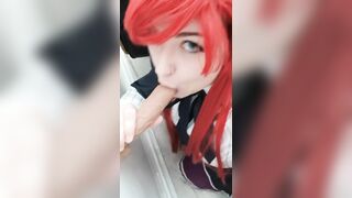 Kuroishi as Rías Gremory gives you a Blowjob after a Hard Day