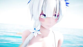 【MMD R-18 SEX DANCE】INTENSE PASSIONATE SEX ON THE SWEET BEACH 甘い精液アナル [MMD]