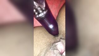 TIP OF DILDO IN TIGHT ASSHOLE