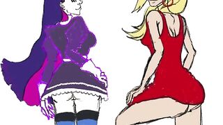 Speedpaint Procreate Fan Art Panty and Stocking with Garterbelt