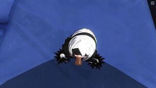 3D HENTAI POV Passionate Blowjob from Hot 2B