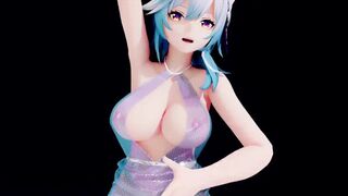 【r-18 MMD】Genshin Impact Eula Transparent Dress