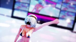 【MMD R-18 SEX DANCE】NIER AUTOMATA TASTY ASS HOT DANCE SEXUAL CLUB 厄介な誘惑 [MMD]