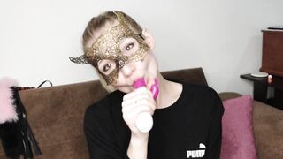 Deep Suck, Deepthroat, Minet, Blowjob, Big Dildo, Hot Blonde, Webcam, Julanjon, 1080HD, 60FPS