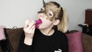 Deep Suck, Deepthroat, Minet, Blowjob, Big Dildo, Hot Blonde, Webcam, Julanjon, 1080HD, 60FPS