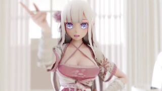 【R18-MMD】Re zero Emilia 爱蜜莉雅 - メランコリック