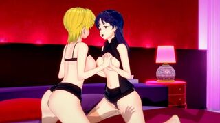 Evangelion — Misato and Ritsuko Threesome(3d Hentai)