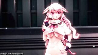 【r-18 MMD】Pink Haired Anime Girl with Animal Ear