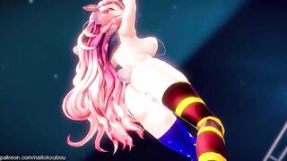 【r-18 MMD】Pink Haired Anime Girl with Animal Ear