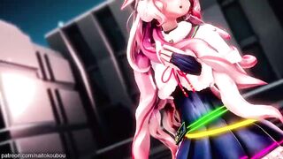 【r-18 MMD】Pink Haired Anime Girl with Animal Ear