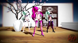 MMD R18 Nude Yamakaze Triples ( Everglow ) 123