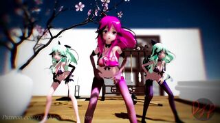 MMD R18 Nude Yamakaze Triples ( Everglow ) 123