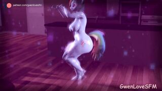 Rainbow Dash Naked Dance "MLP Nextgen Test 1" (SFM Animation).(HD)