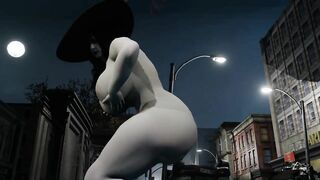 Resident Evil Lady Dimitrescu Twerk. Model by xzCrystal3D. Stage by Mokujinhornywood