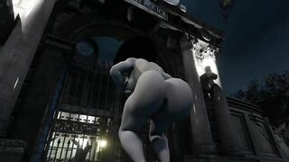 Resident Evil Lady Dimitrescu Twerk. Model by xzCrystal3D. Stage by Mokujinhornywood