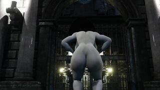 Resident Evil Lady Dimitrescu Twerk. Model by xzCrystal3D. Stage by Mokujinhornywood