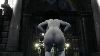 Resident Evil Lady Dimitrescu Twerk. Model by xzCrystal3D. Stage by Mokujinhornywood