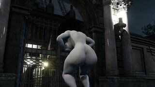 Resident Evil Lady Dimitrescu Twerk. Model by xzCrystal3D. Stage by Mokujinhornywood