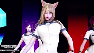 [MMD] ITZY - WANNABE Sexy Kpop Dance KDA Ahri Akali Kaisa Seraphine Evelynn